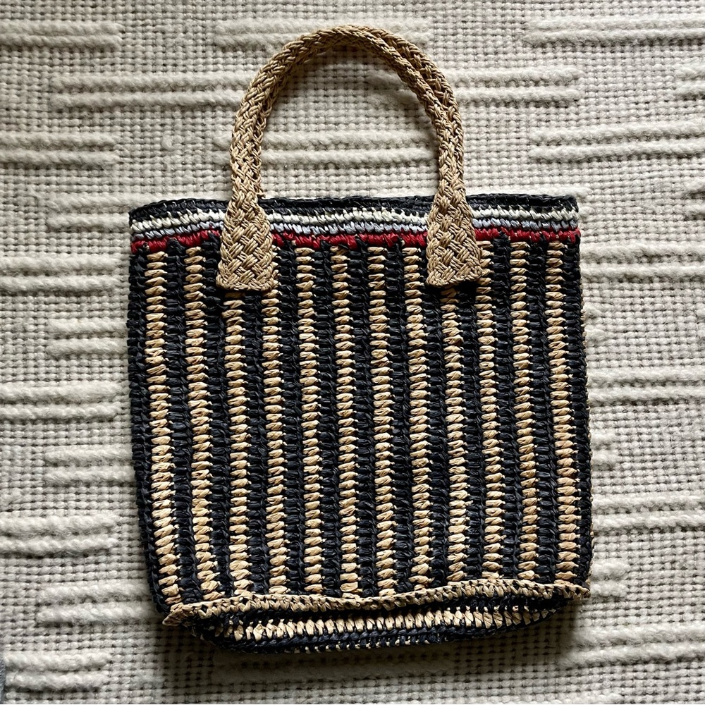 Hat Attack Shopbop fully lined straw handheld summer tote